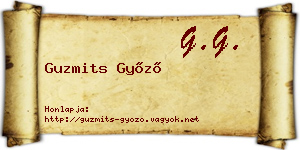 Guzmits Győző névjegykártya